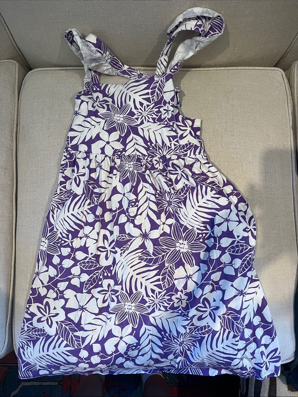 Tea Collection Purple & White Floral Sundress